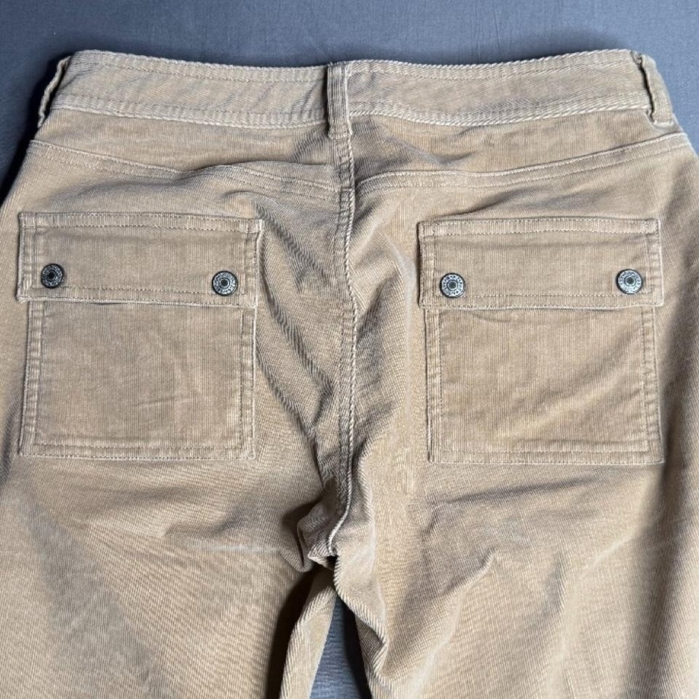 Vintage Y2K GAP Stretch Corduroy Utility Cargo Bootcut Pants Tan Beige, Size 4 - Picture 4 of 8
